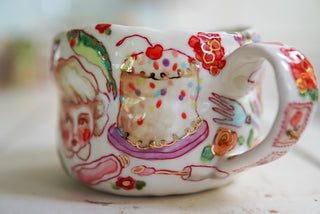 "Doll Face & Confetti Cake" 16 oz Mug
