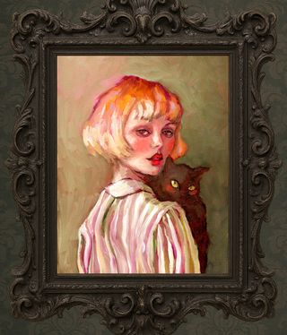 "The Oracle's Daughter" 9x12" Original Oil Painting